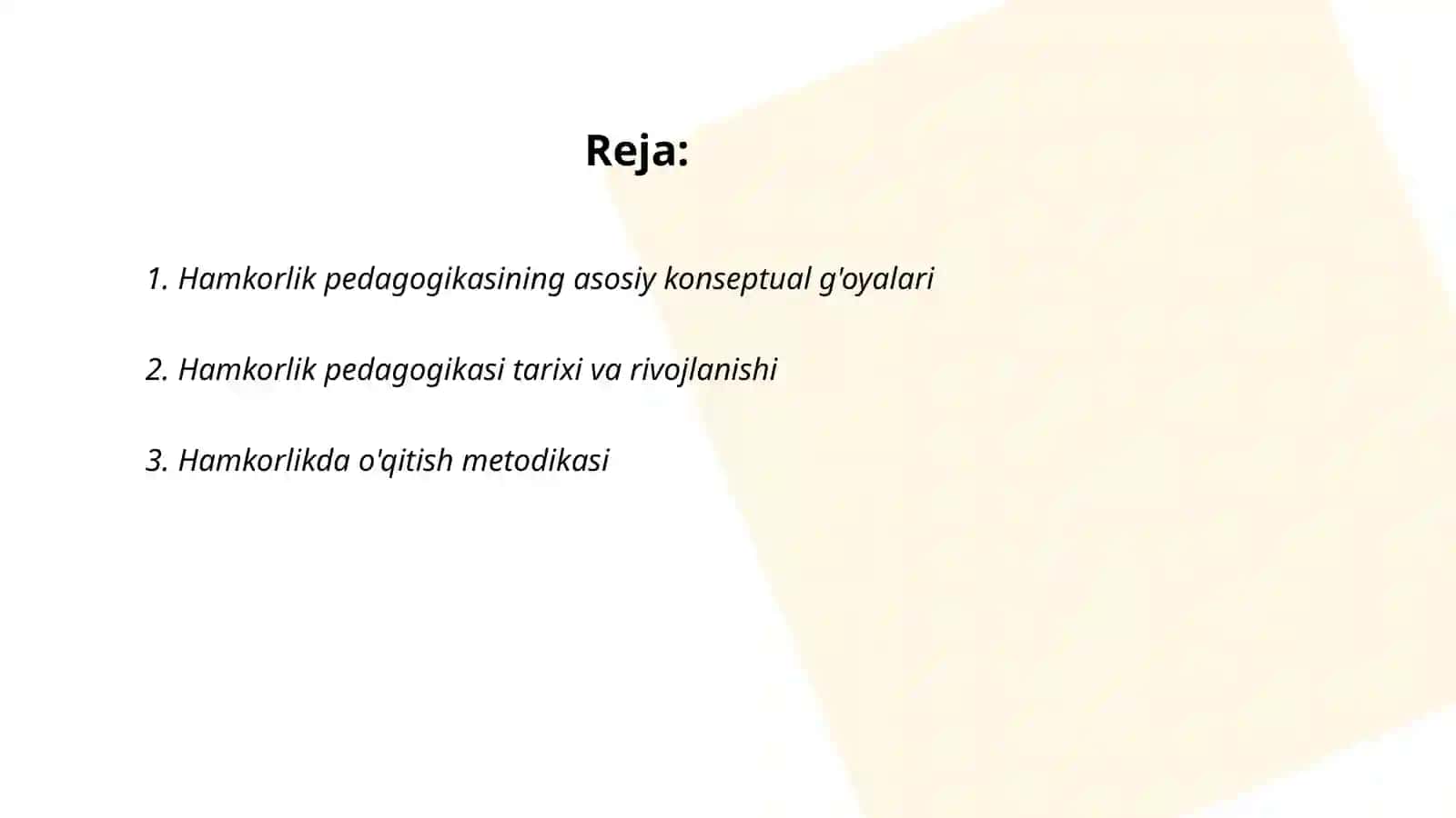Hamkorlik pedagogikasining konseptual g'oyalari 2