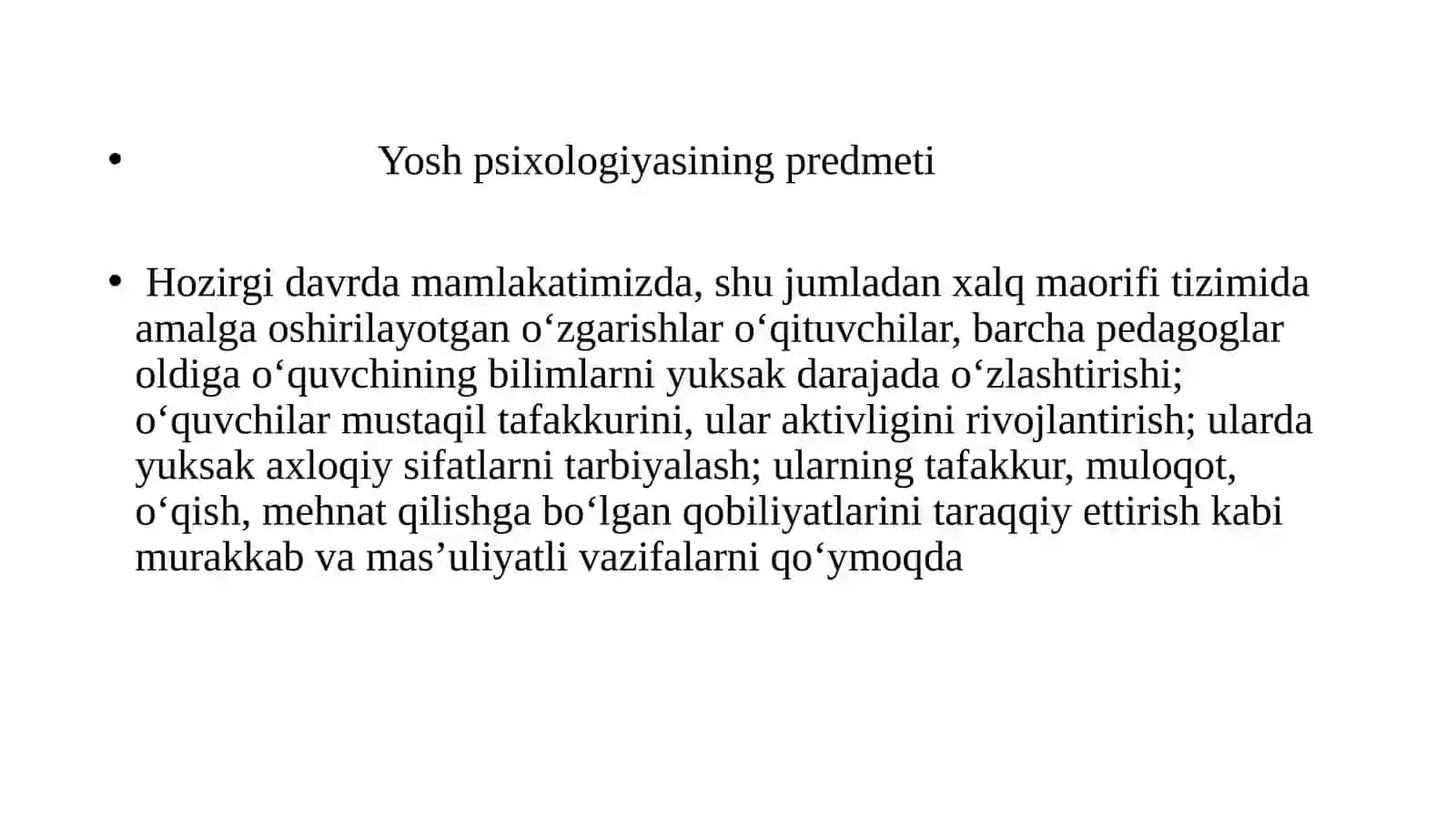 Rivojlanish psixologiyasi fani predmeti 2