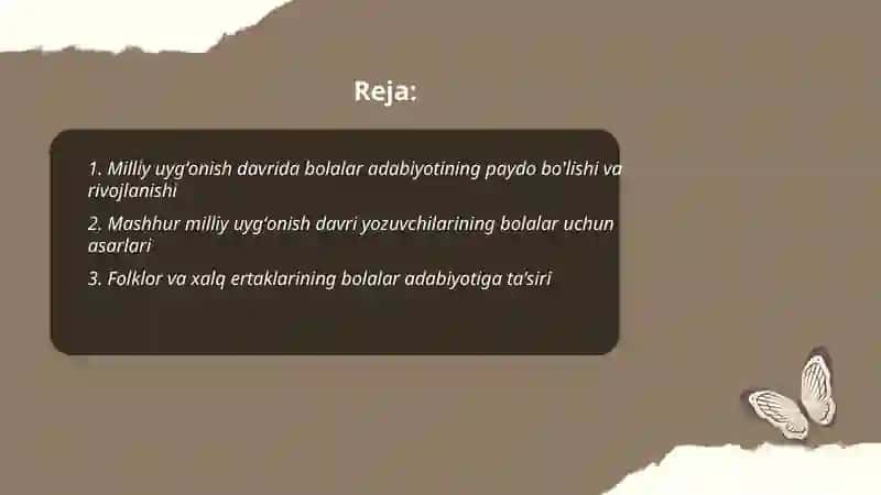 Milliy uygʻonish davri oʻzbek bolalar adabiyoti 2