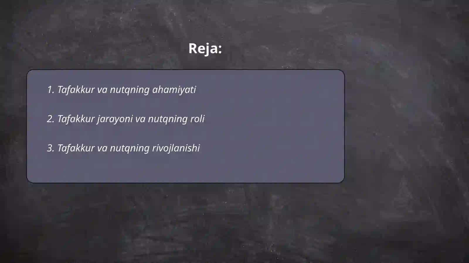 Tafakkur va Nutq 2