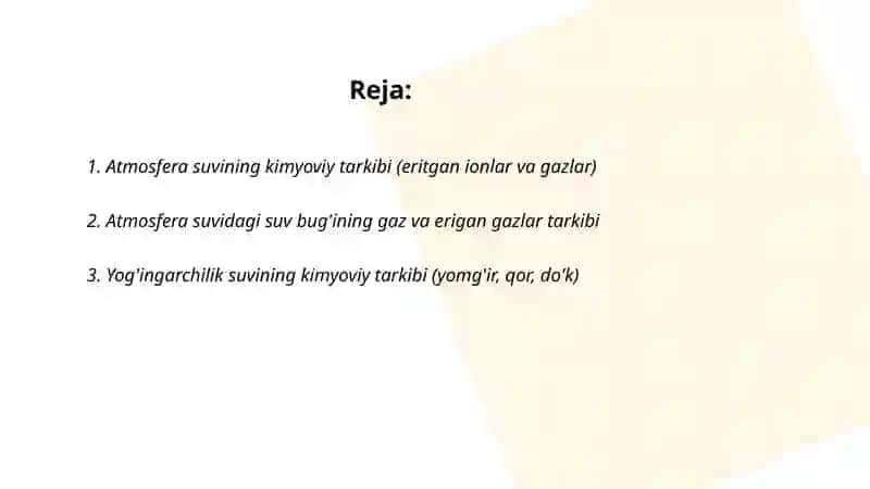 Atmosfera suvining tarkibi 2