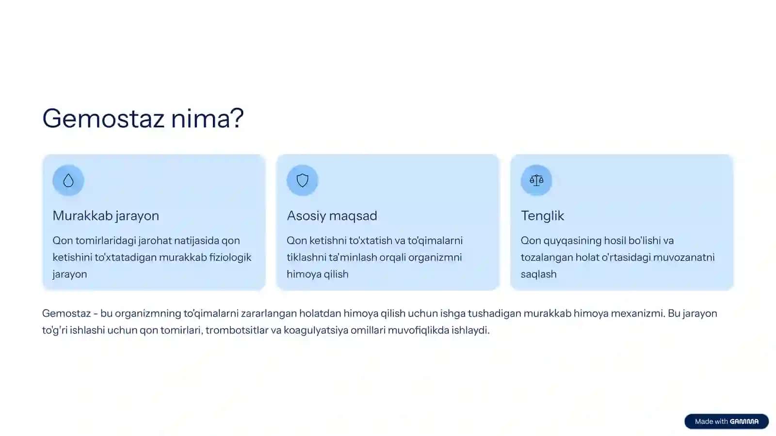 Gemostaz mexanizmlari va uning patologiyasi 2