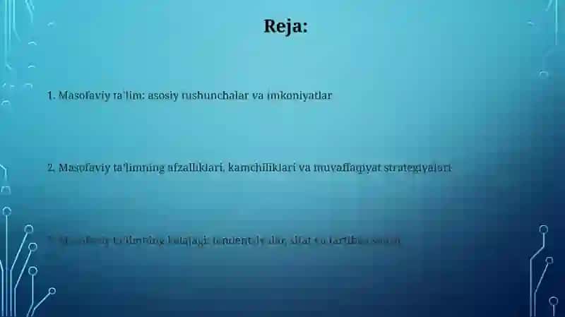 Masofaviy taʼlim 2