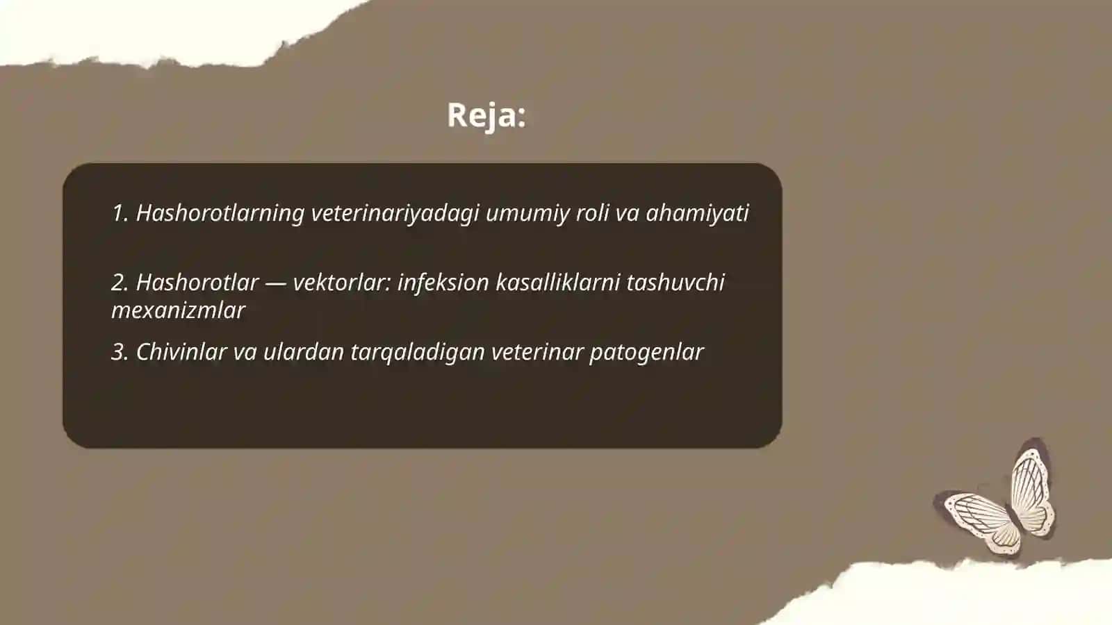 Hashorotlarni veteneriyadagi ahamiyati 2