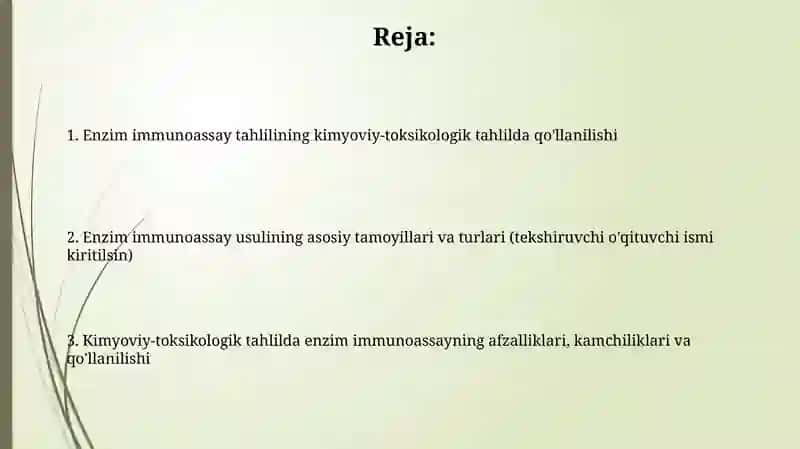 Kimyo-taksikologik tahlilarida immunaferment tahlil usulini qo'llash 2