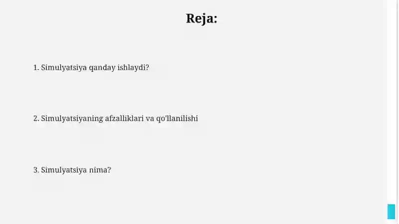 Simulyatsiyaga kirish 2