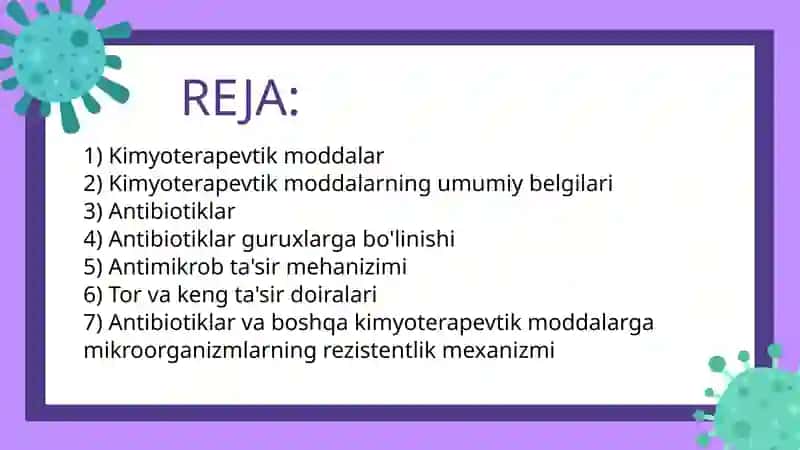 Kimyoterapevtik Moddalar va Antibiotiklar 2