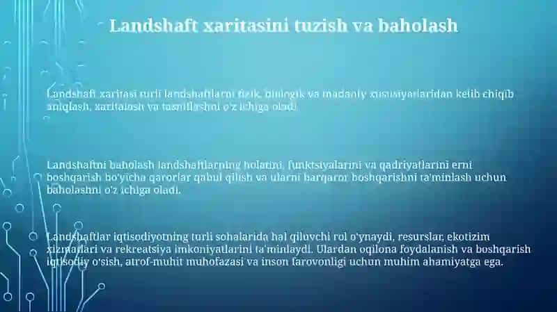 Landshaft Xaritalari Va Ulardan Foydalanish 2