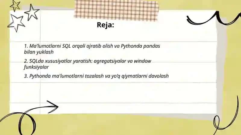 Pythonda va SQL yordamida mashinaviy o‘rganish (Machine Learning) 2