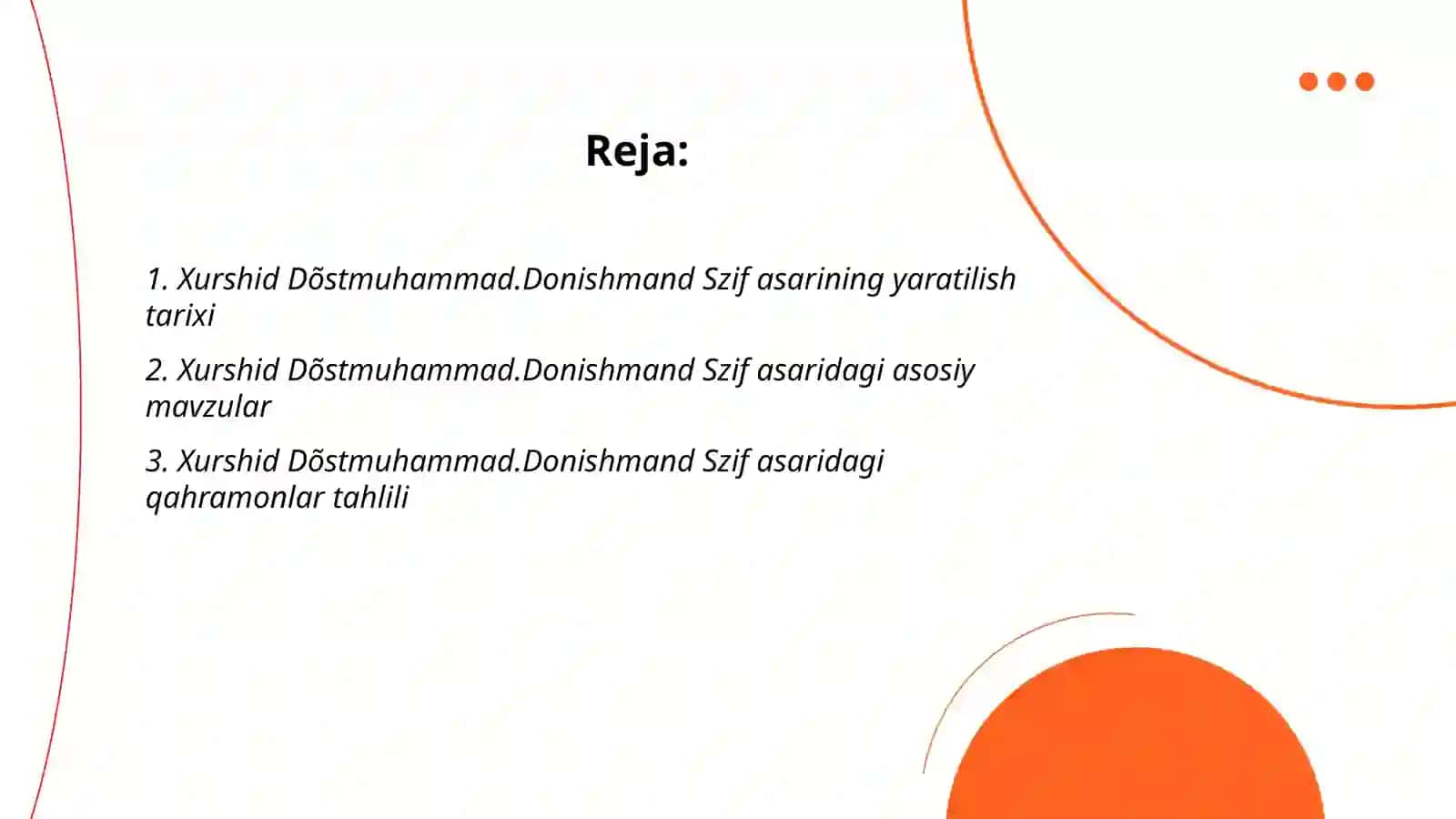 Xurshid Dõstmuhammad.Donishmand Szif asari 2