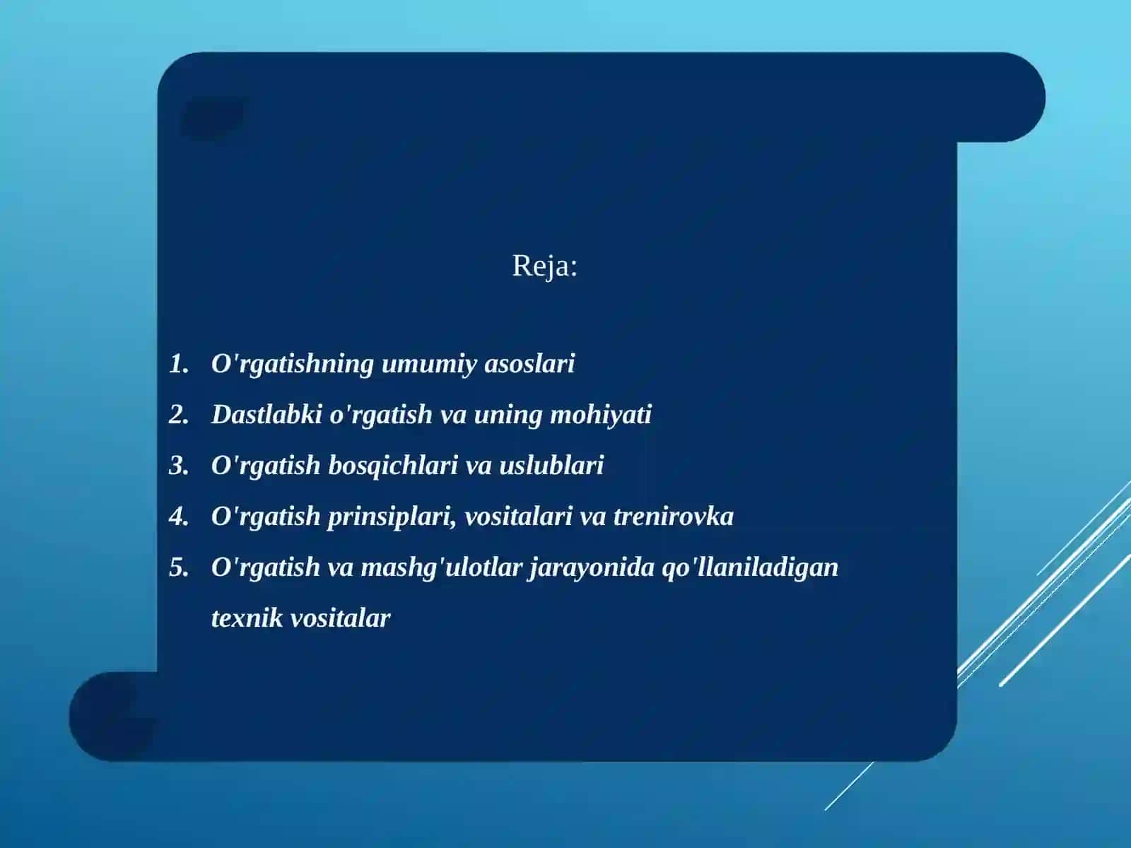 Boshlangʻichtayyorgarlikbosqichidamashgʻulotlarnitashkiletish (VOLEYBOL) 2