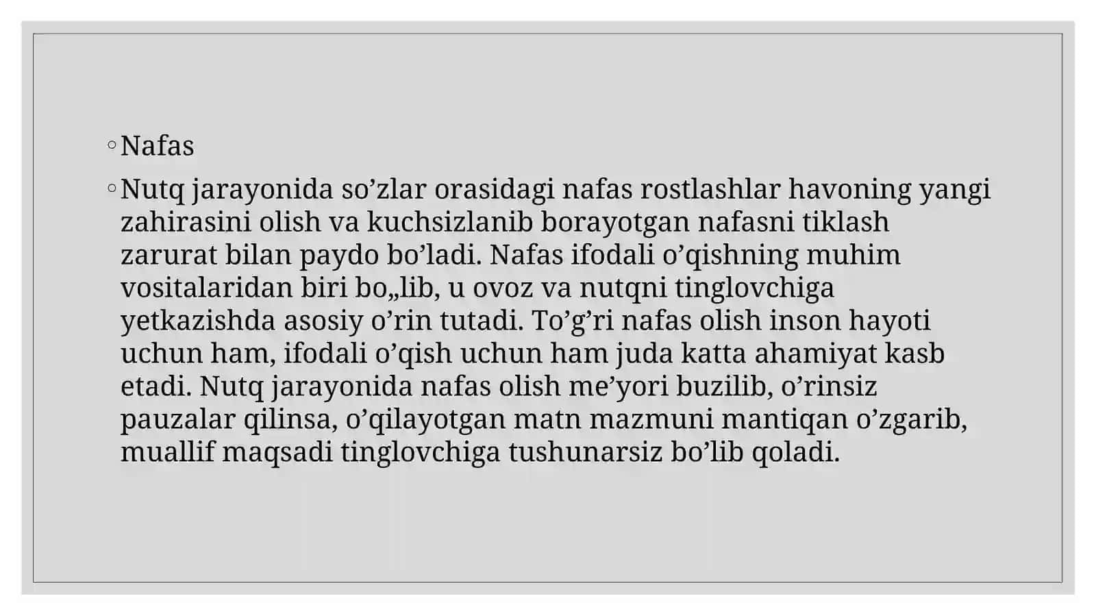 Ifodali o‘qishda nafas,ovoz va talaffuzning o‘rni 2