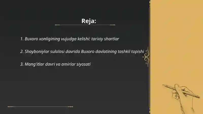 Buxoro xonligining tashkil topishi va siyosiy xayoti 2