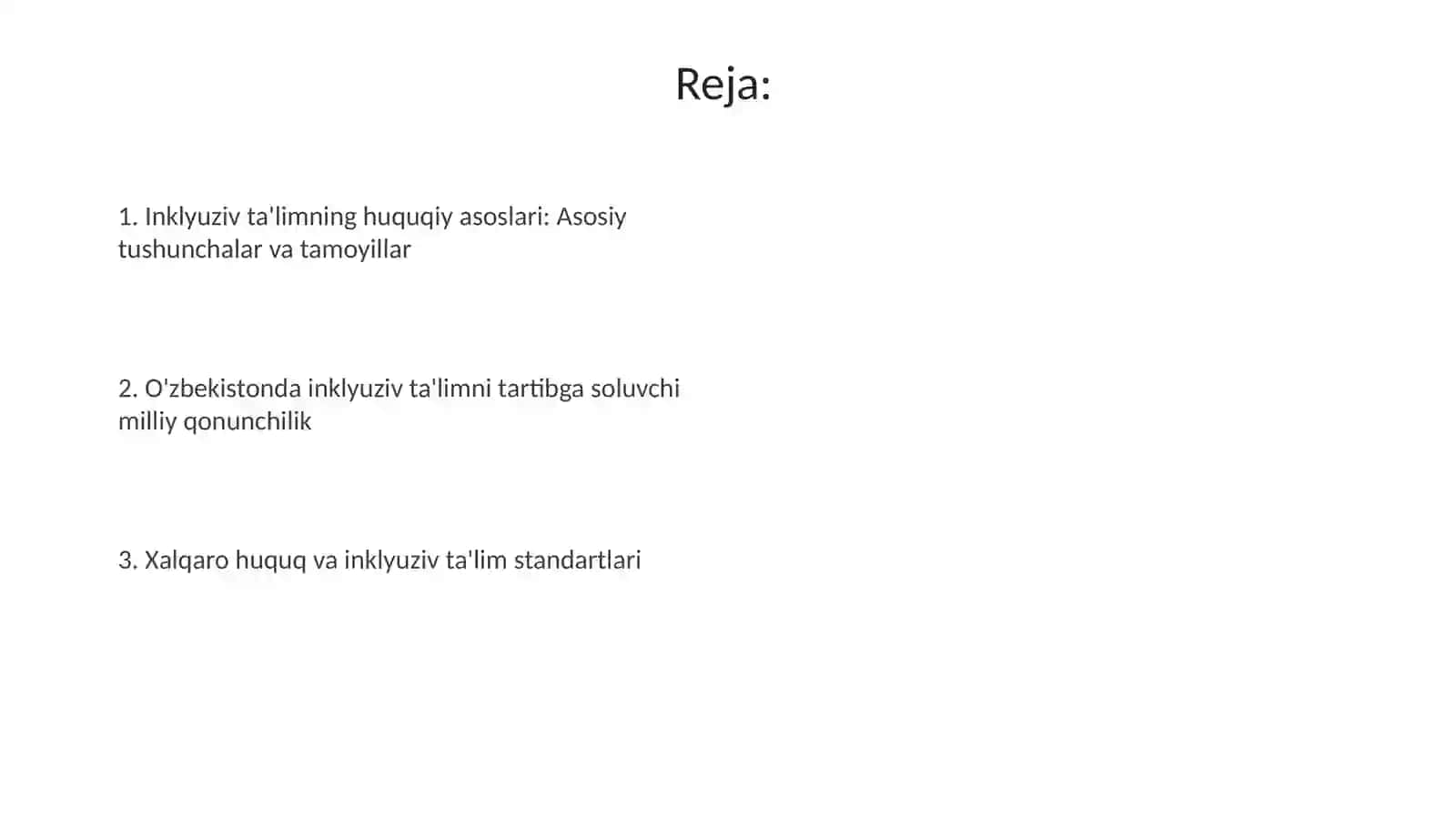 Inkulyuziv ta'limning huquqiy asoslari 2