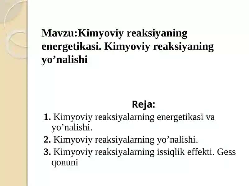 Noorganik kimyo fanidan tayyorlagan slayd 2