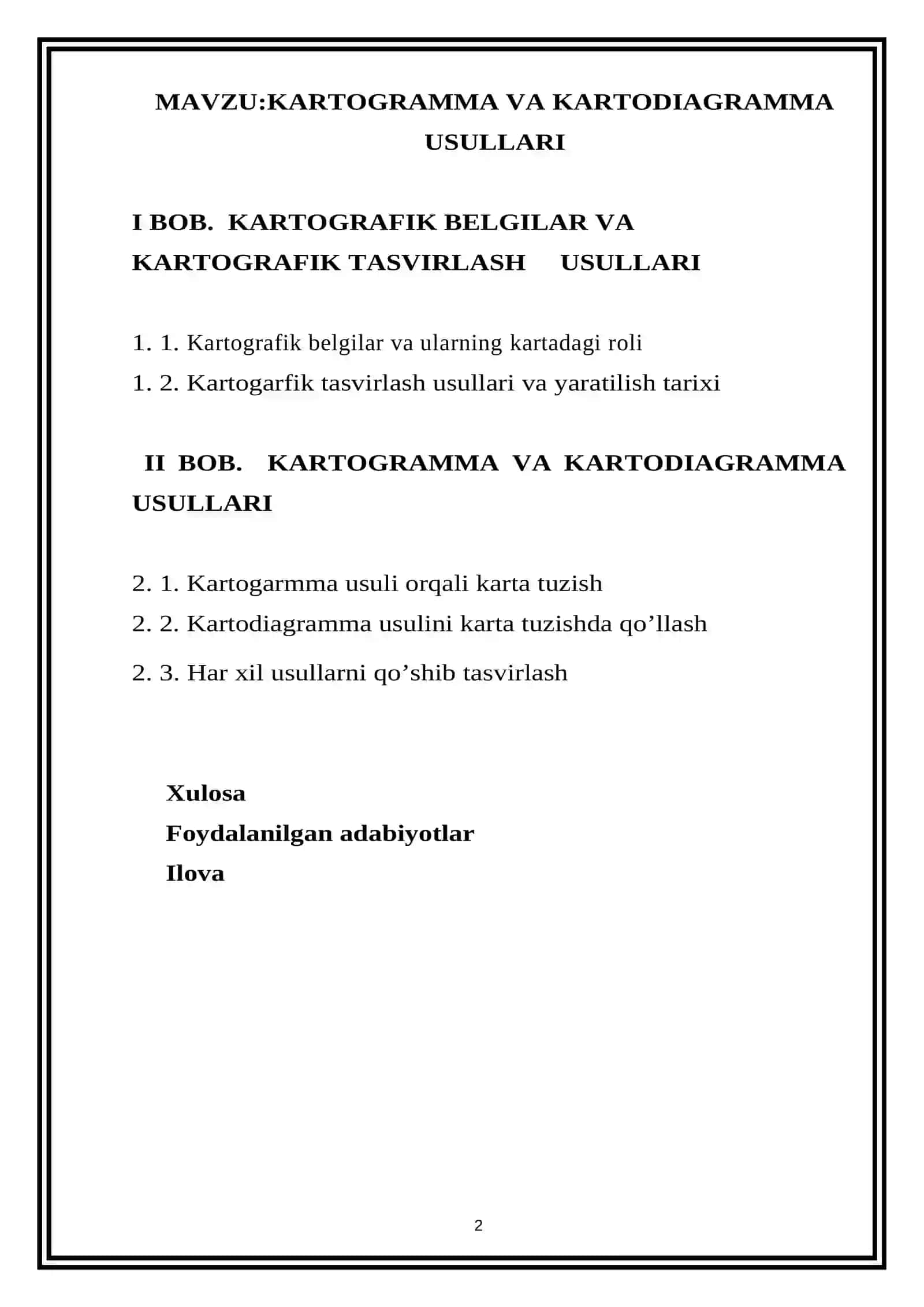 Kartogramma va Kartodiagramma Usullari 2
