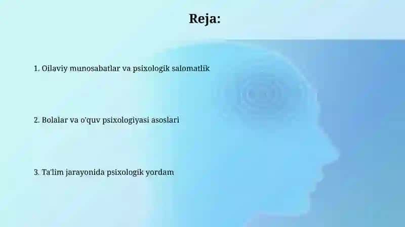 Ta'lim va tarbiya psixologiyasi va oila psixologiyasi 2