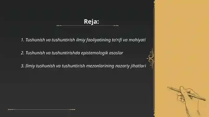 Tushunish va tushuntirish ilmiy faoliyatining mezoni 2