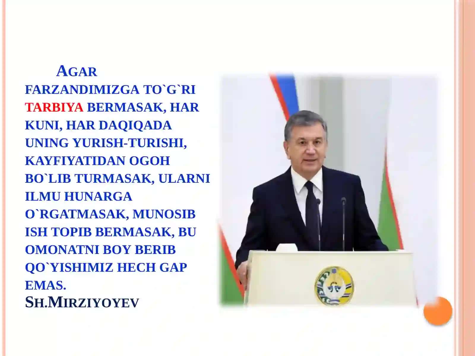6- sinf tarbiya MEN INSONMAN "Oltinqoida" bo'yicha yashayman 2
