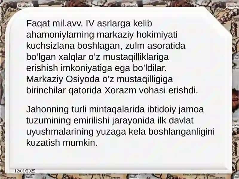 O'zbek davlatchiligining tarixiy boshqichlari 2