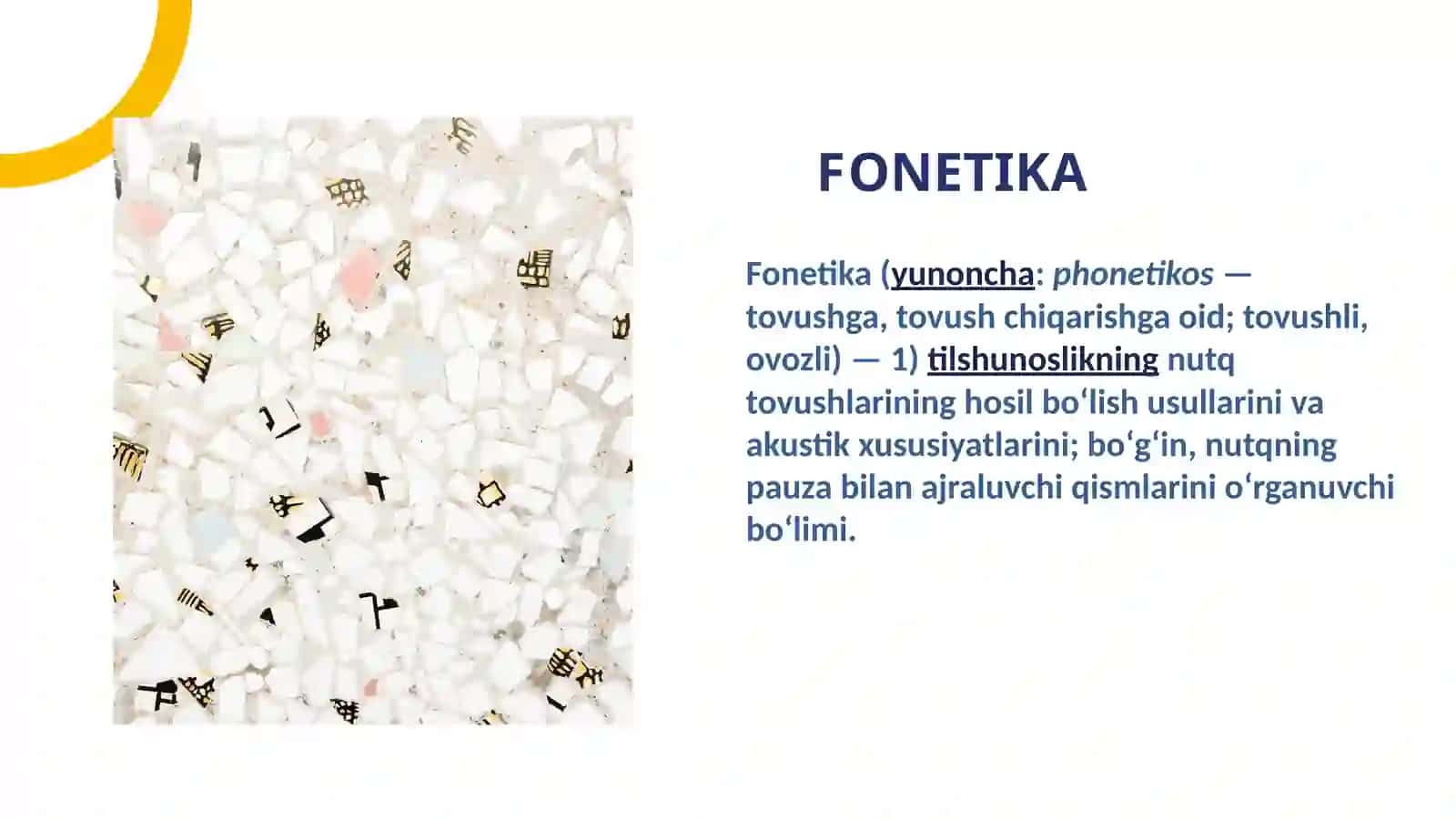 O‘ZBEK TILIDA FONETIKA, ORFOEPIYA, GRAFIKA VA ORFOGRAFIYA 2