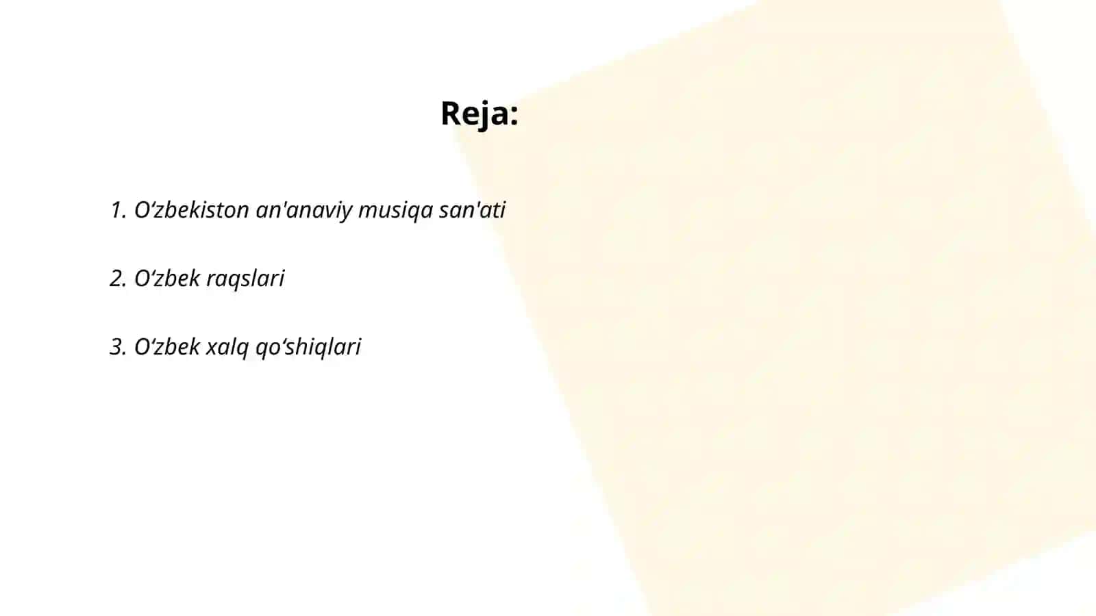Oʻzbekiston an'anaviy musiqa san'ati 2
