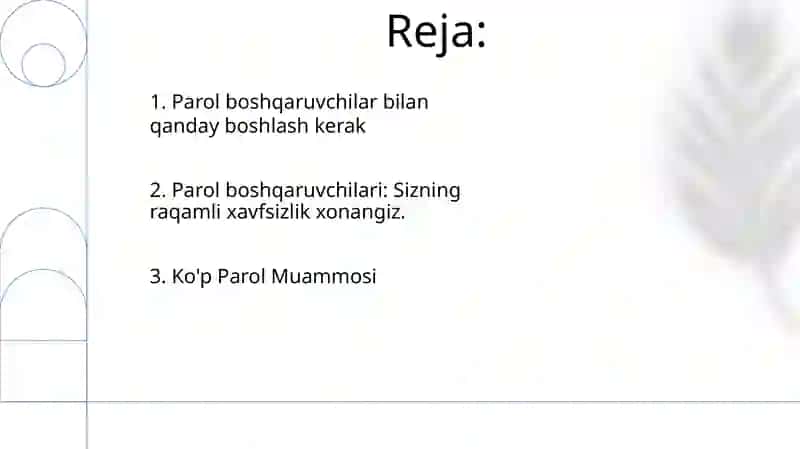 Parollarni boshqarish tizimlari 2
