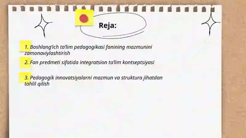 Boshlangʻich taʼlim pedagogikasi innovatsiyasi va integratsiyasi fanining mazmuni predmeti metologiyasi ilmiy -tadqiqot obyekti metodlari 2