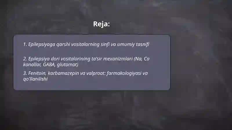 Epilepsiyaga qarshi vositalar, Litiy tuzlari, Sedativ vositalar 2