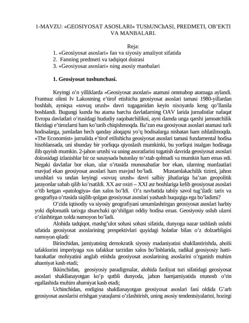 GEOSIYOSAT ASOSLARI 2