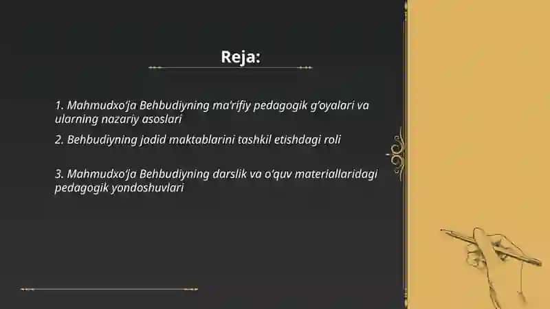 Mahmudxoʻja Behbudiyning ma'rifiy pedagogik faoliyati 2