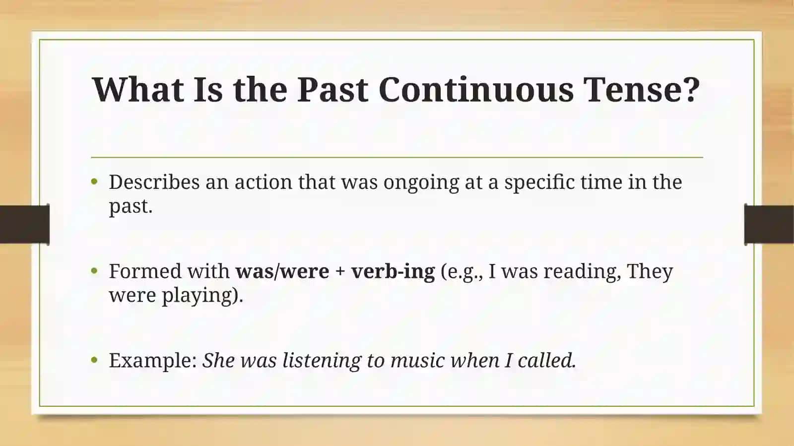 Past continuous tense 2