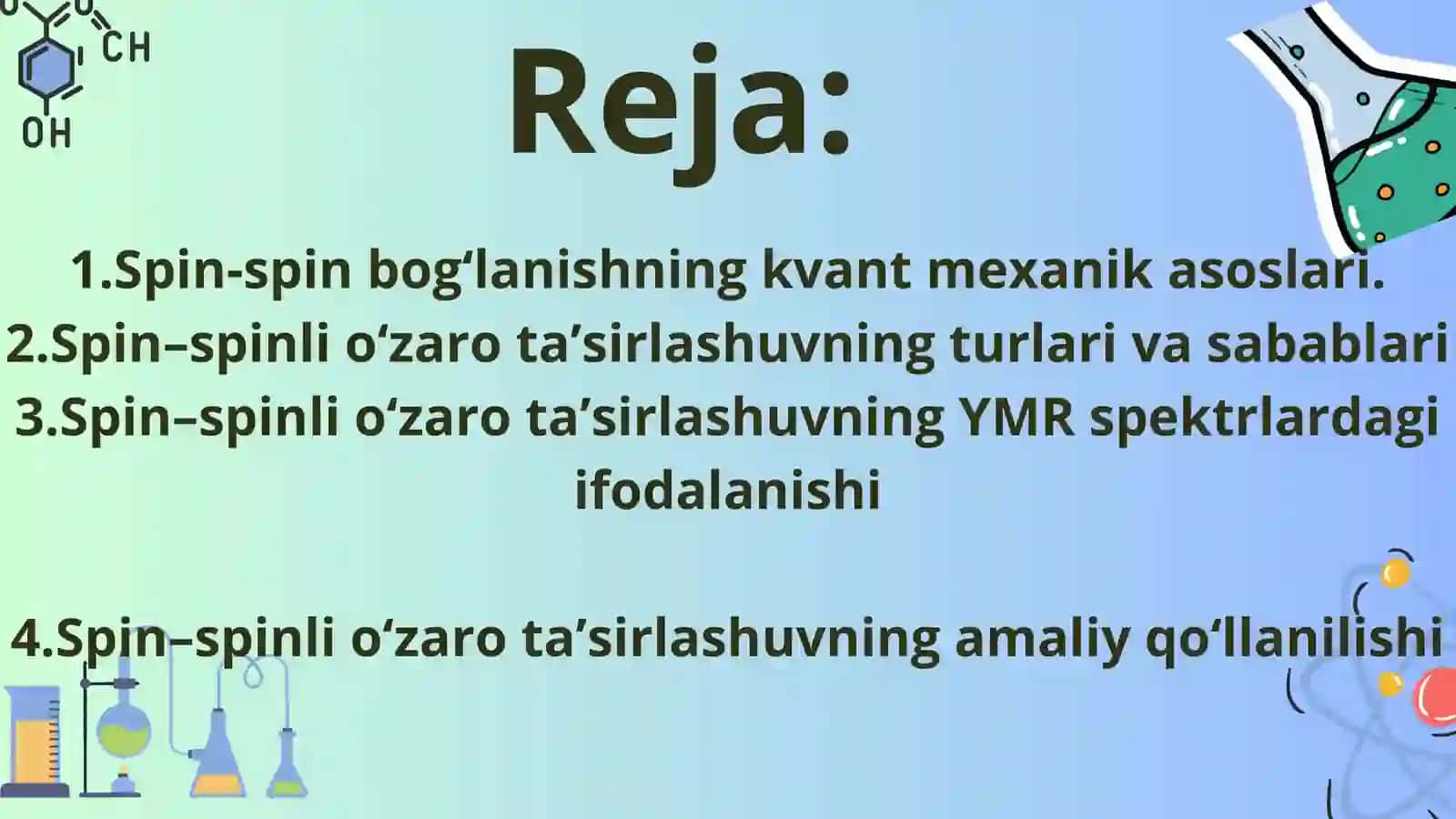 Spin-spinli o'zaro ta'sirlashuv 2