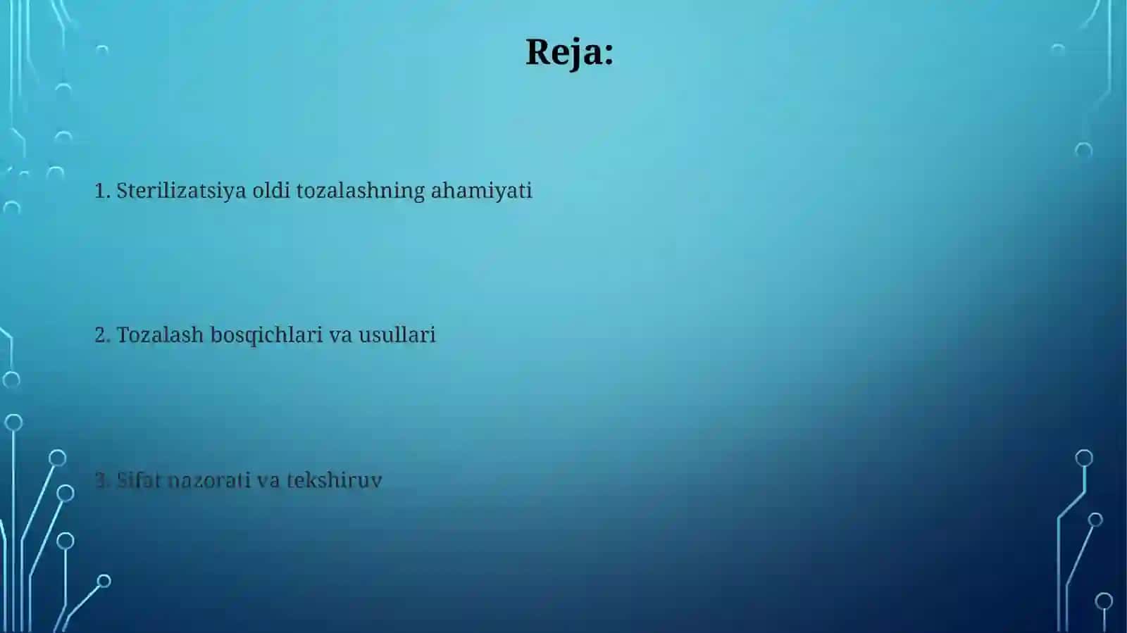 Stomatologik asboblarni sterilizatsiya oldi tozalov 2