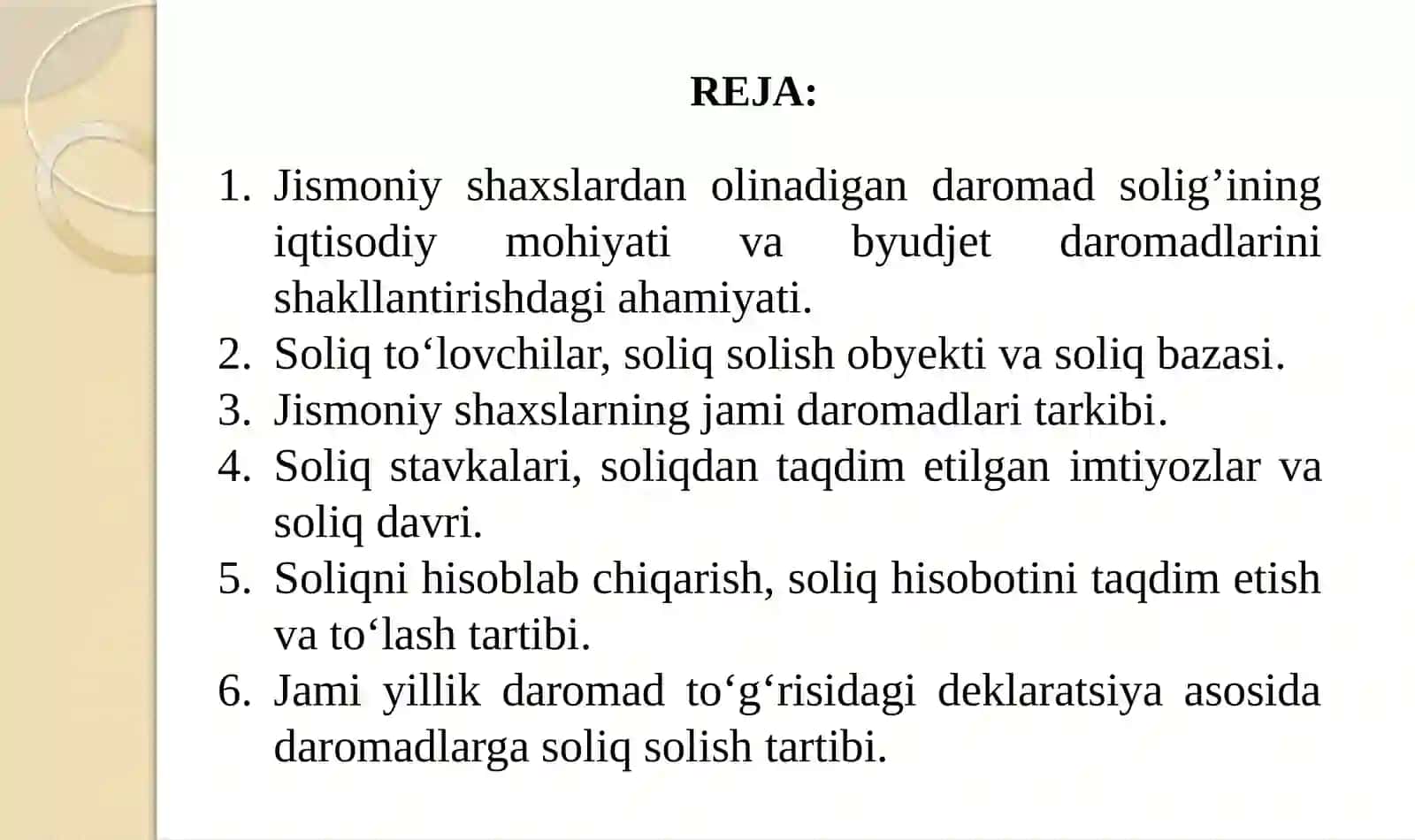 Jismoniy shaxslardan olinadigan daromad solig'ini prognozlash uslubiyati 2