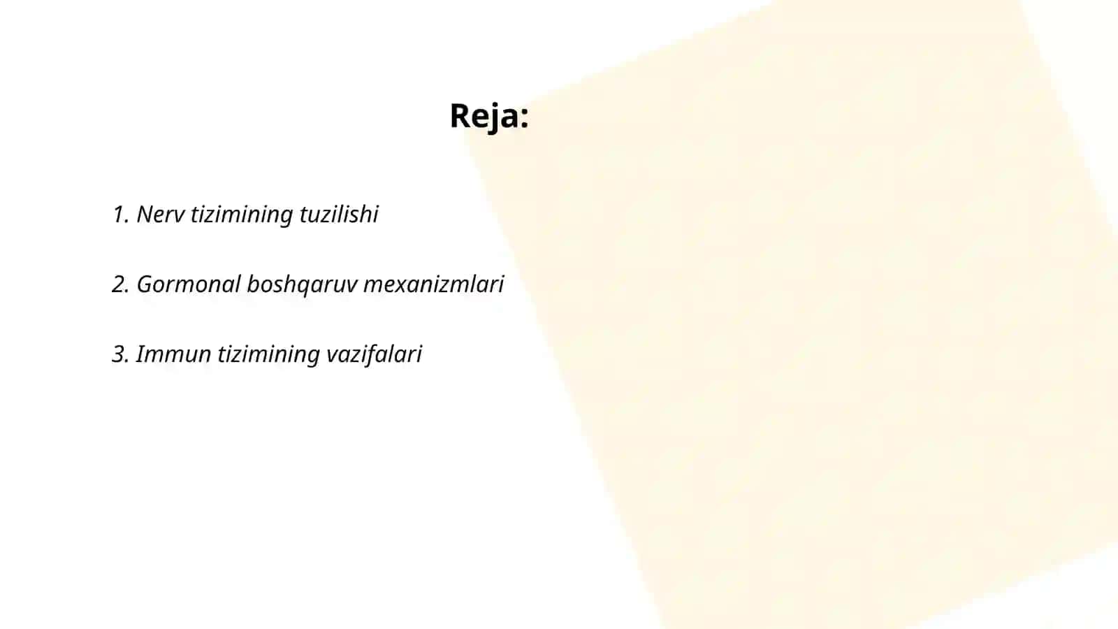 Organizmning nerf immun endokrin boshqariluvi 2