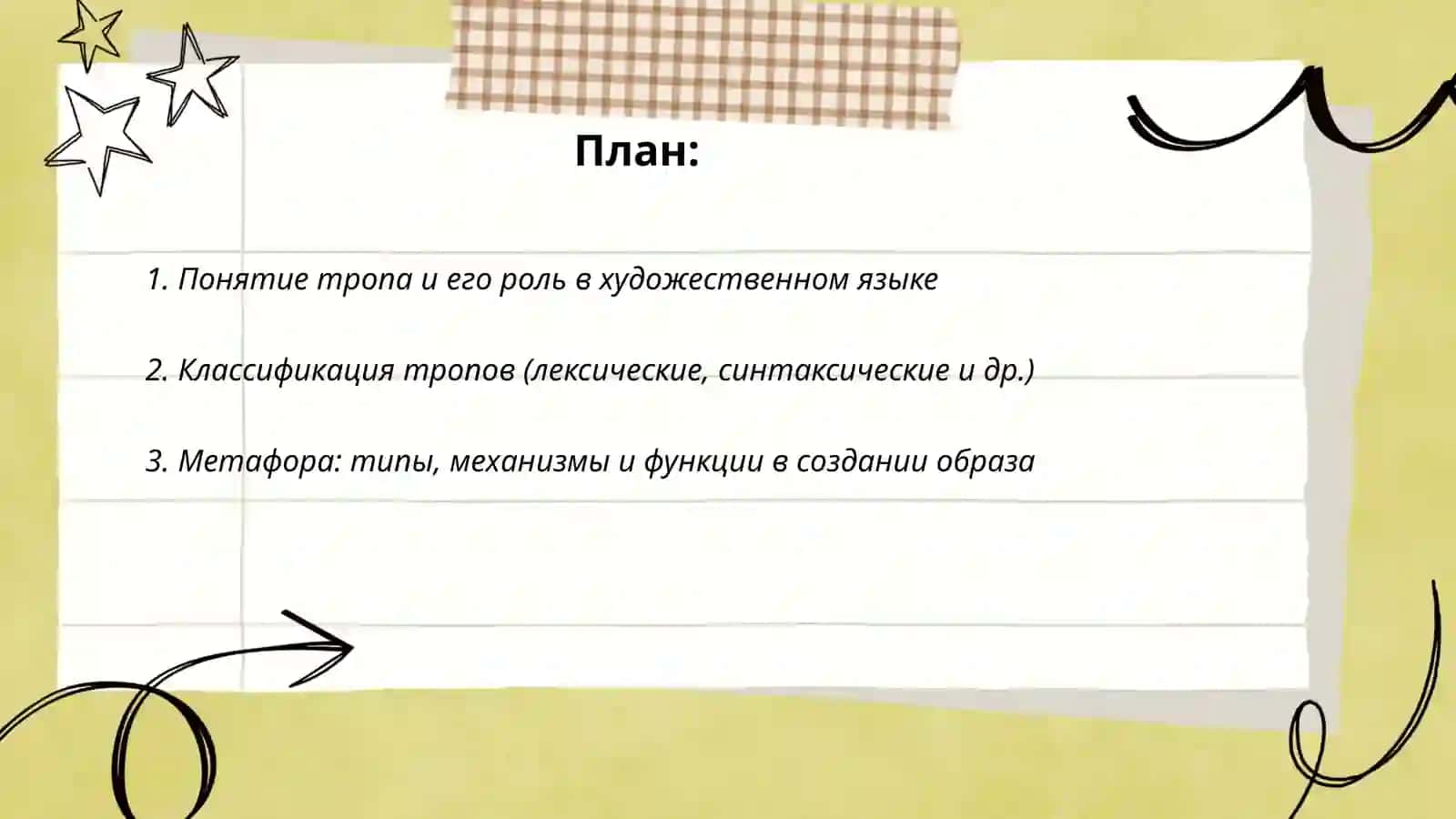 Тропы и их виды. Значение изобразительных средств пр создании художественного образа 2