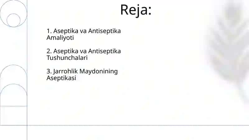 Aseptik va antiseptik tushunchasi operatsion maydon aseptikasi va tushunchasi 2