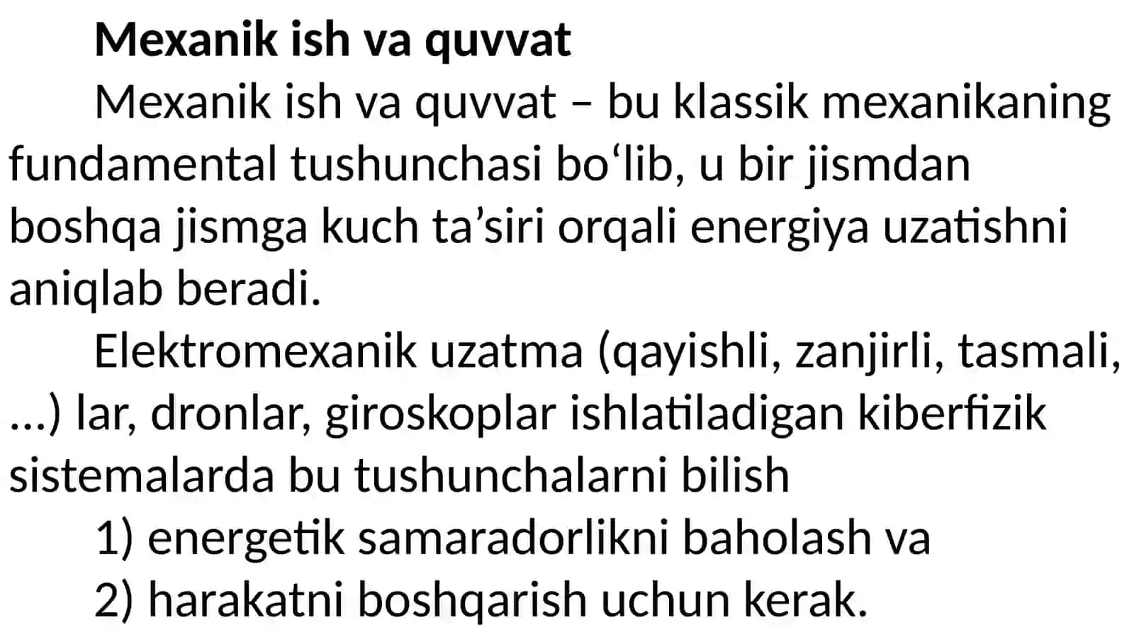 MEXANIKENERGIYANING SAQLANISH QONUNI 2