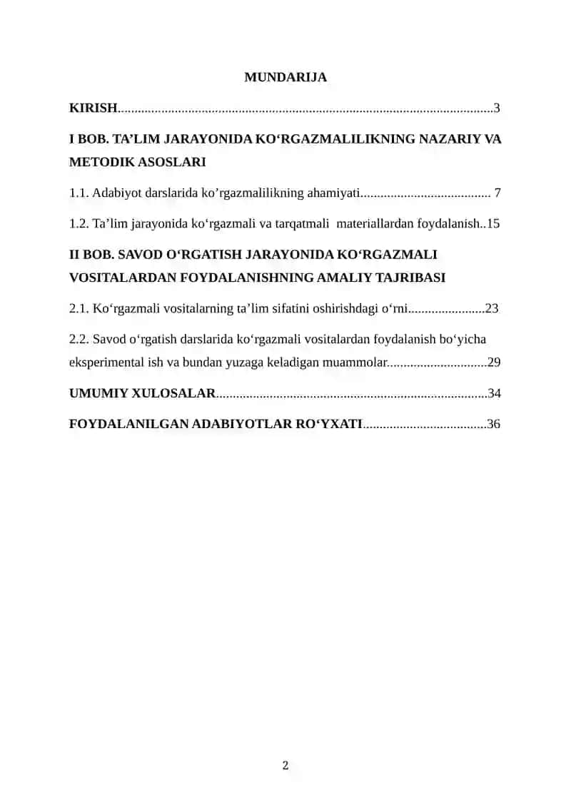 Ona tilini o‘qitish metodikasi 2