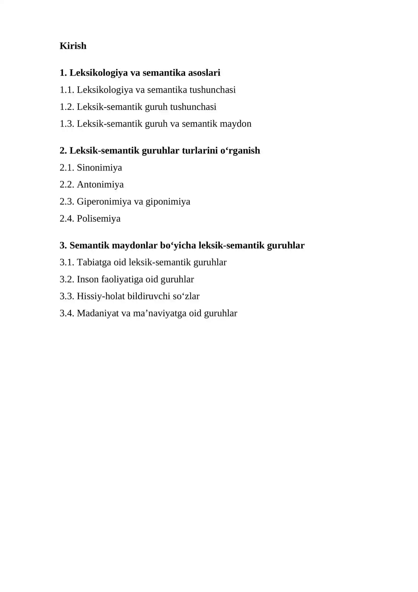 Leksik tizim va semantik munosabatlar 2