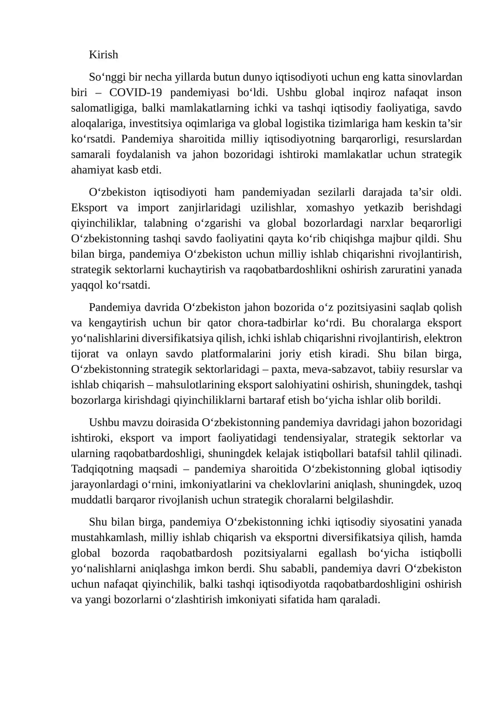 Jahon bozoridagi ishtiroki 2
