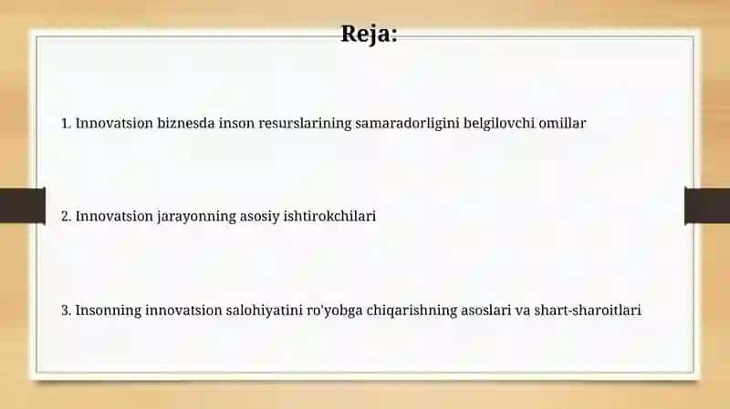 Innovatsion sohada kadrlarni boshqarish 2