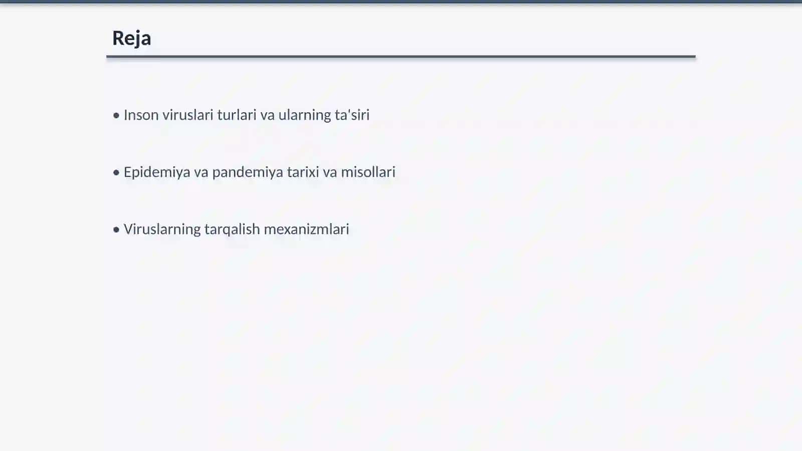 Inson viruslari va ularning tarqalishi, prafilaktikasi va qarshi kurash choralari 2