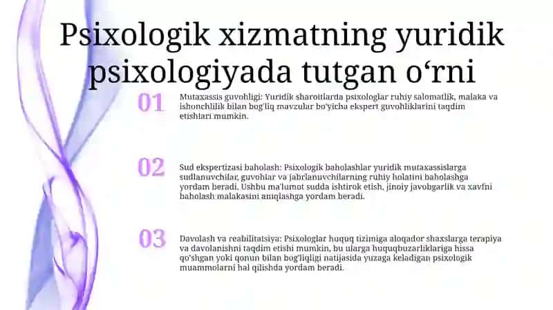 Yuridik Psixologiyada Psixologik Xizmat 2
