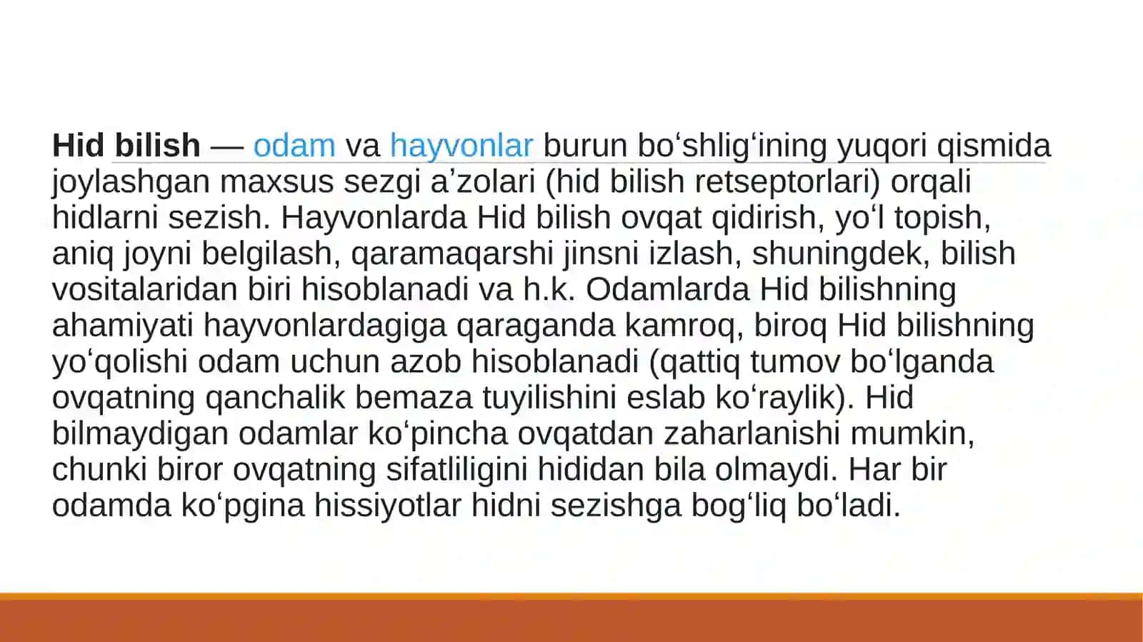 Hid bilish organing tuzulishi va uning regeneratsiya qilish xususiyati 2
