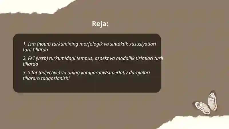 Turli tillarda so'z turkumlari 2