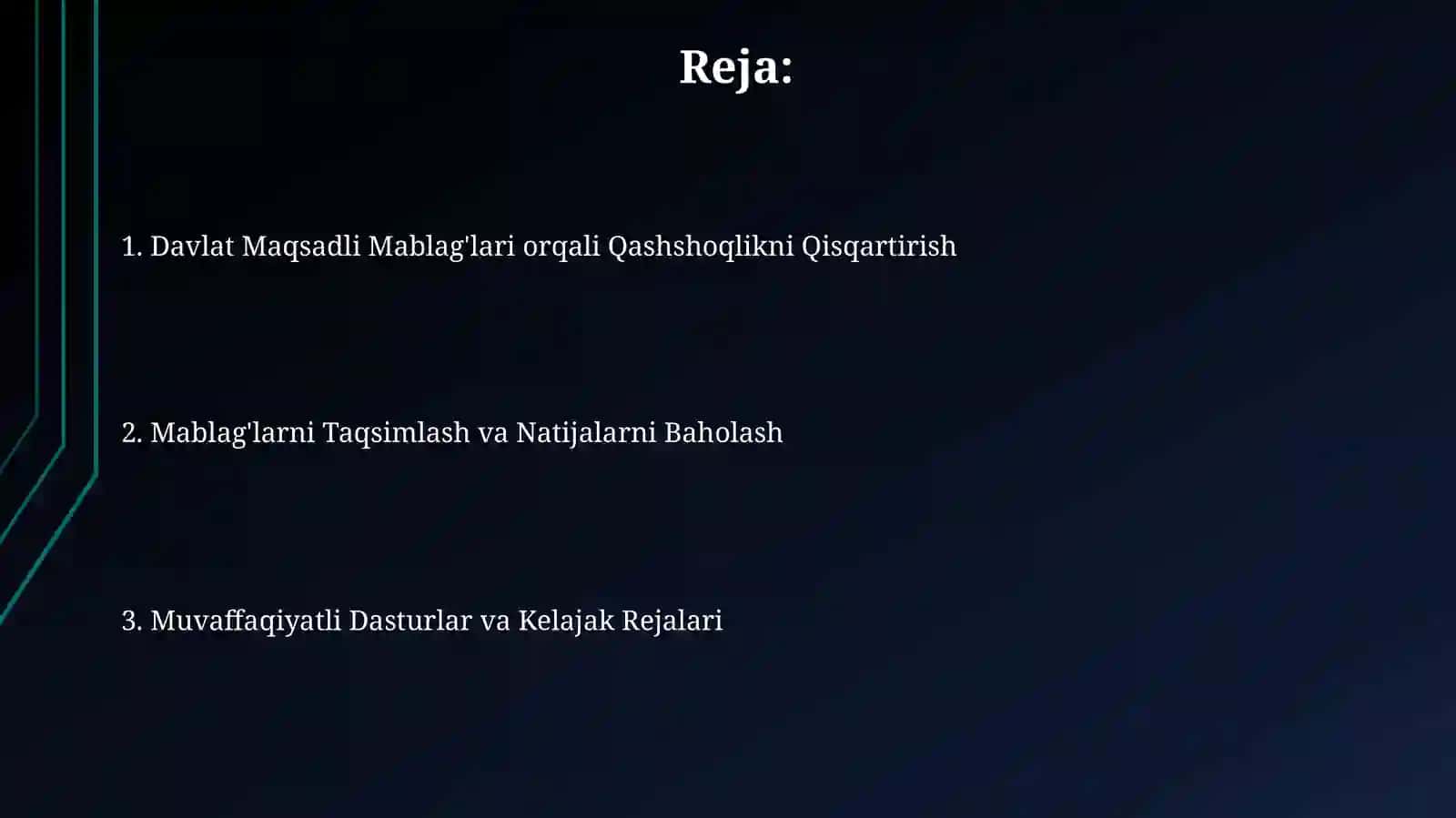 Kambagallikni qisqartirish, davlat maqsadli jamgarmalari 2