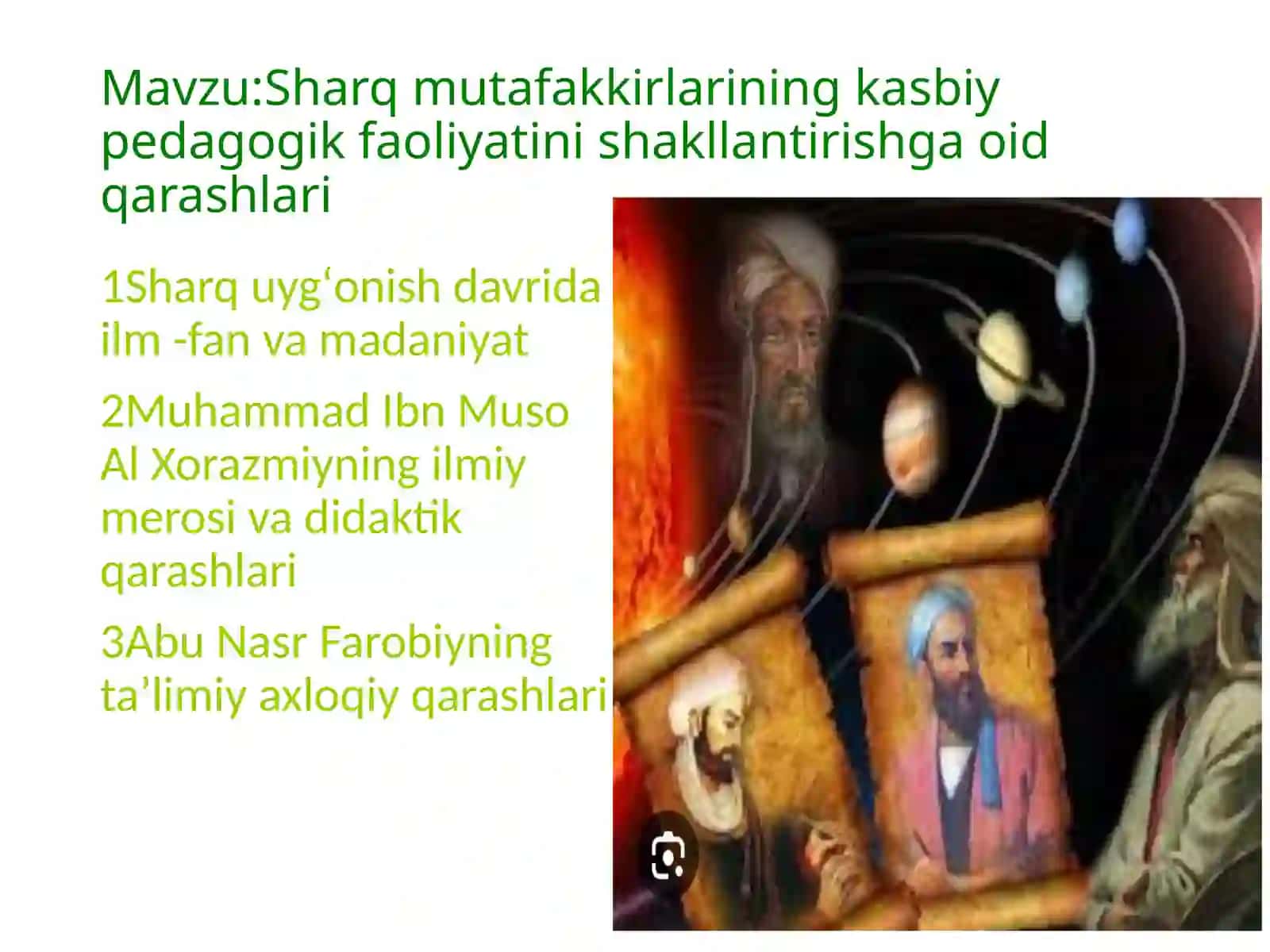 Sharq mutafakkirlarining kasbiy pedagogik faoliyatini shakllantirishga oid qarashlari 2
