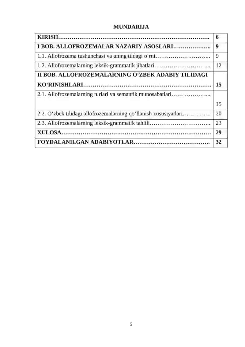 Allofrozemalar va ularning leksik-grammatik xususiyatlari 2